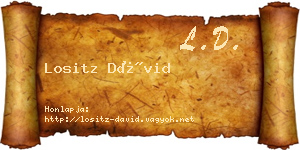 Lositz Dávid névjegykártya